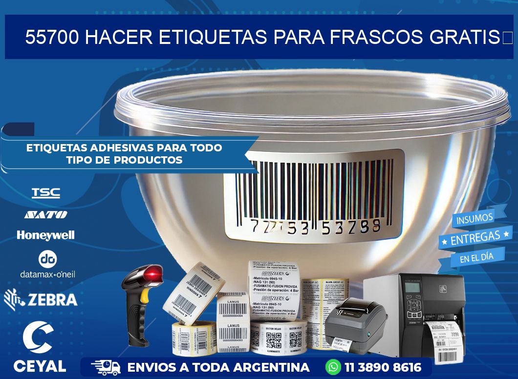55700 Hacer etiquetas para frascos gratis 